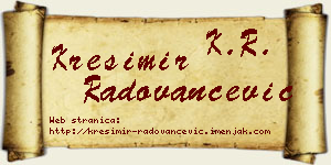 Krešimir Radovančević vizit kartica